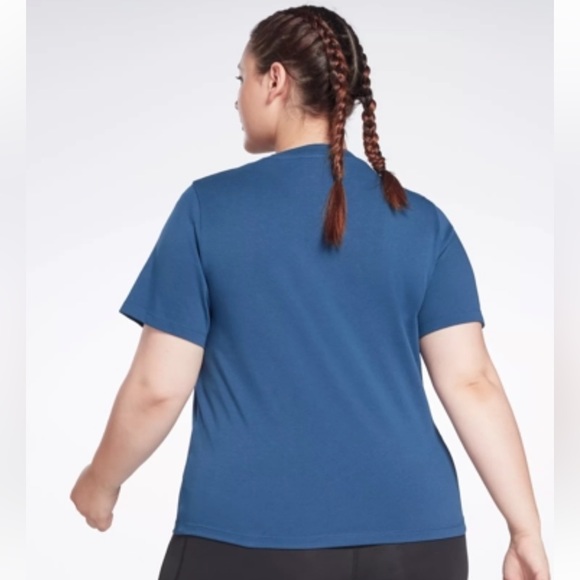 Reebok Logo T-Shirt Batik Blue Plus Size 3X - Picture 2 of 9